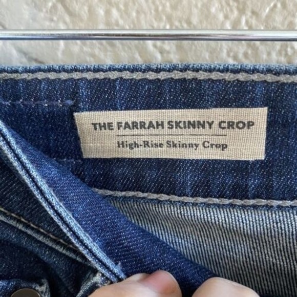 AG Adriano Goldschmied Farrah High Rise Skinny Crop Jeans Womens 28 Released Hem - Picture 6 of 14